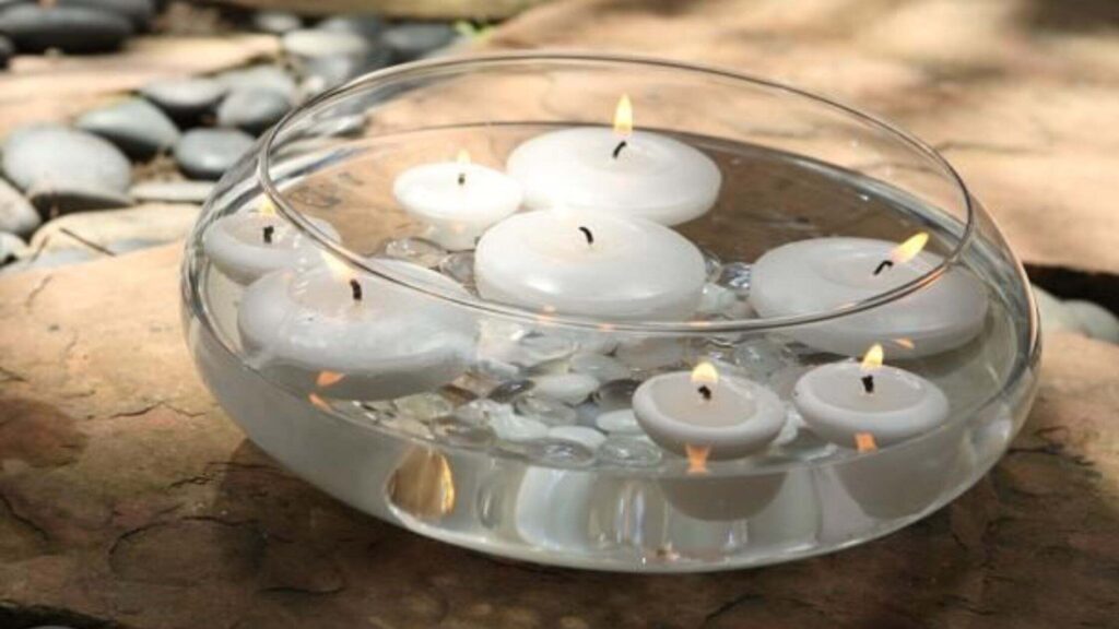 Place The Floating Candle In A Bowl Raksha Bandhan Decoration