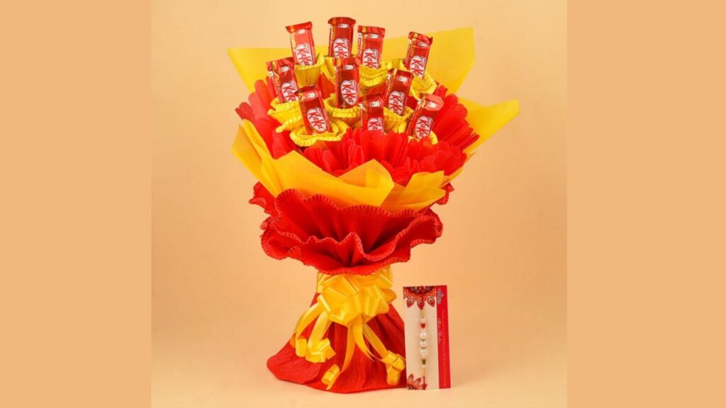 Chocolate Bouquet With Designer Rakhi