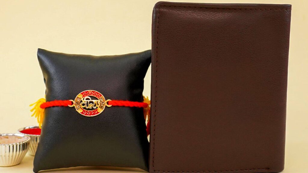 Rakhi With Leather Wallet